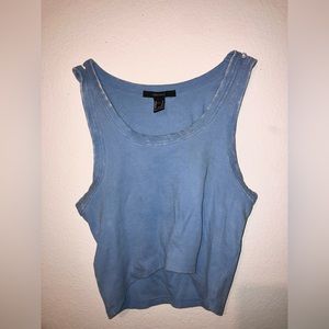 Washed out- blue tank/crop top
